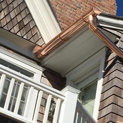 copper gutter installation Great River ny